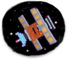 Космический спутник - 3 пошаговые схемы